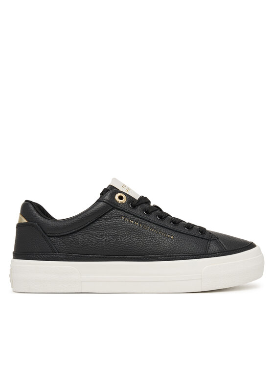 Tommy Hilfiger Sneakersy Th Foxing Platform Leather FW0FW09018 Czarny