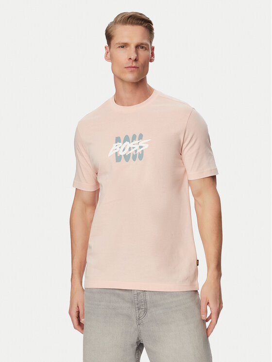 BOSS T-Shirt Bass 50561850 Różowy Regular Fit