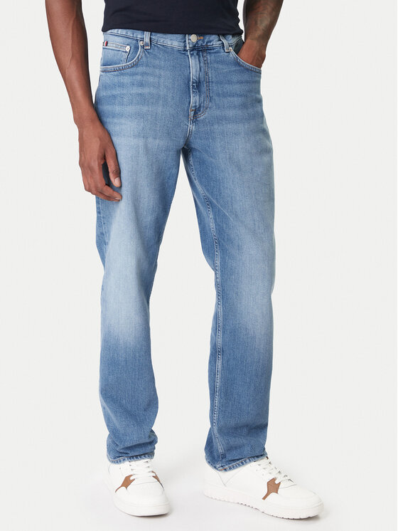 Tommy Hilfiger Jeansy Denton MW0MW41886 Niebieski Straight Fit