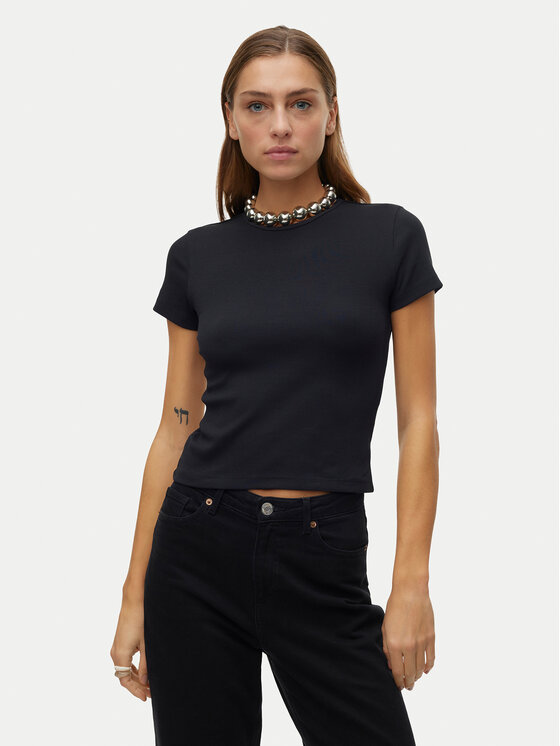 Vero Moda T-Shirt Chloe 10306894 Czarny Tight Fit