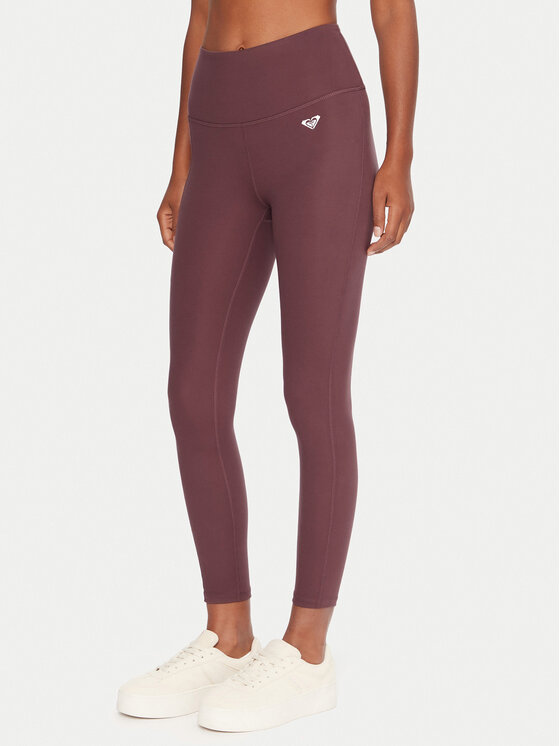 Roxy Legginsy Heart Into It Ankle ERJNP03690 Fioletowy Slim Fit