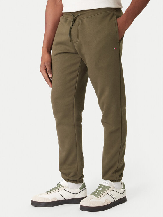 Tommy Jeans Spodnie dresowe DM0DM20473 Khaki Regular Fit