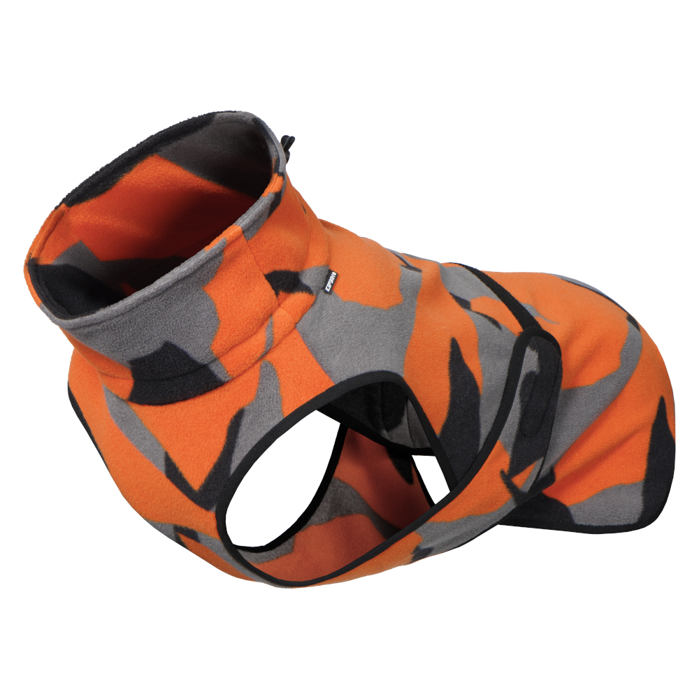 Icepeak Pet kurtka polarowa, czarna/pomarańczowa - ok. 32 cm długość grzbietu (rozmiar S)