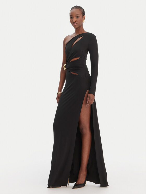 Elisabetta Franchi Sukienka wieczorowa AB-R25-61E2-V690 Czarny Regular Fit