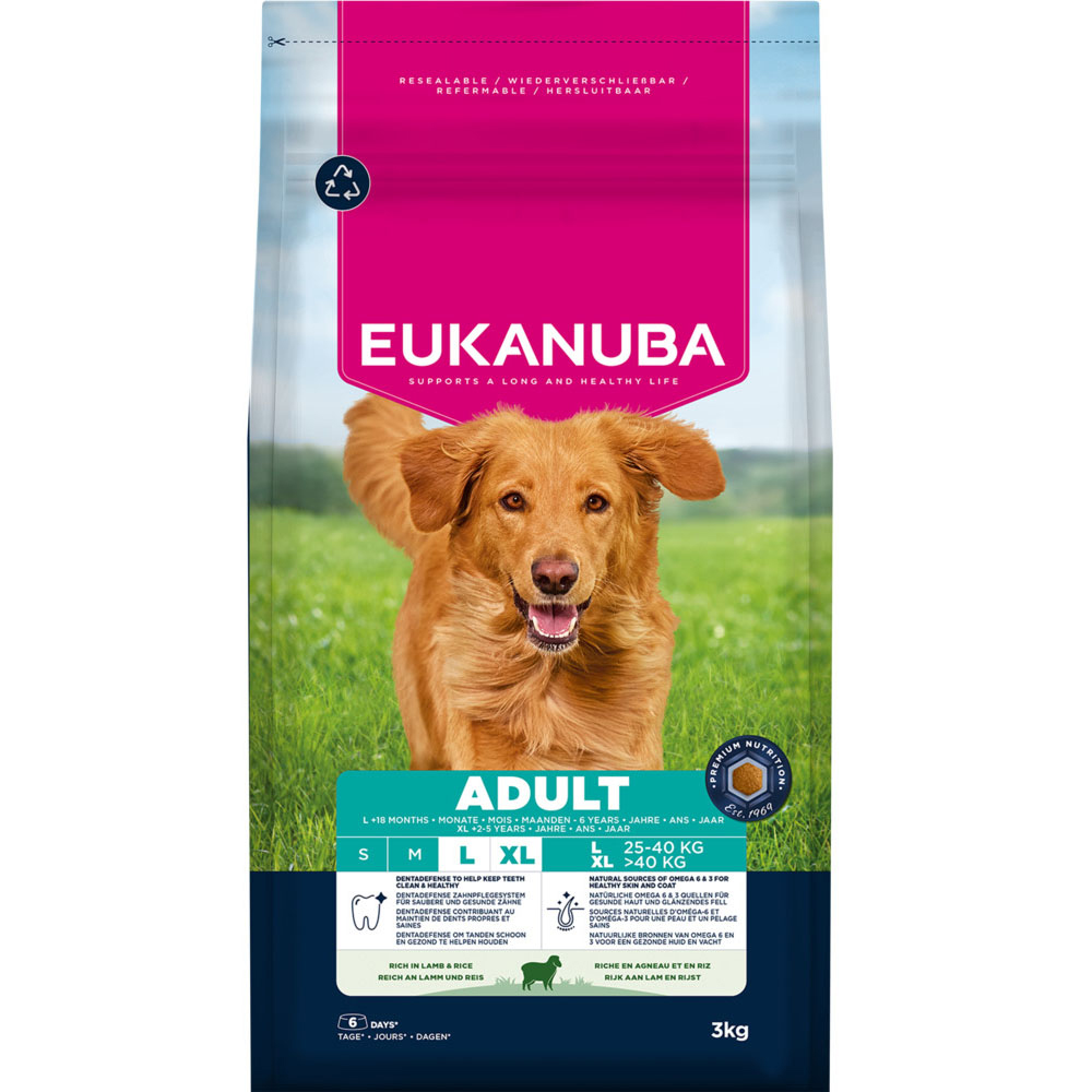 Eukanuba Premium Nutrition Adult Large & Giant Breed, jagnięcina i ryż - 2 x 3 kg