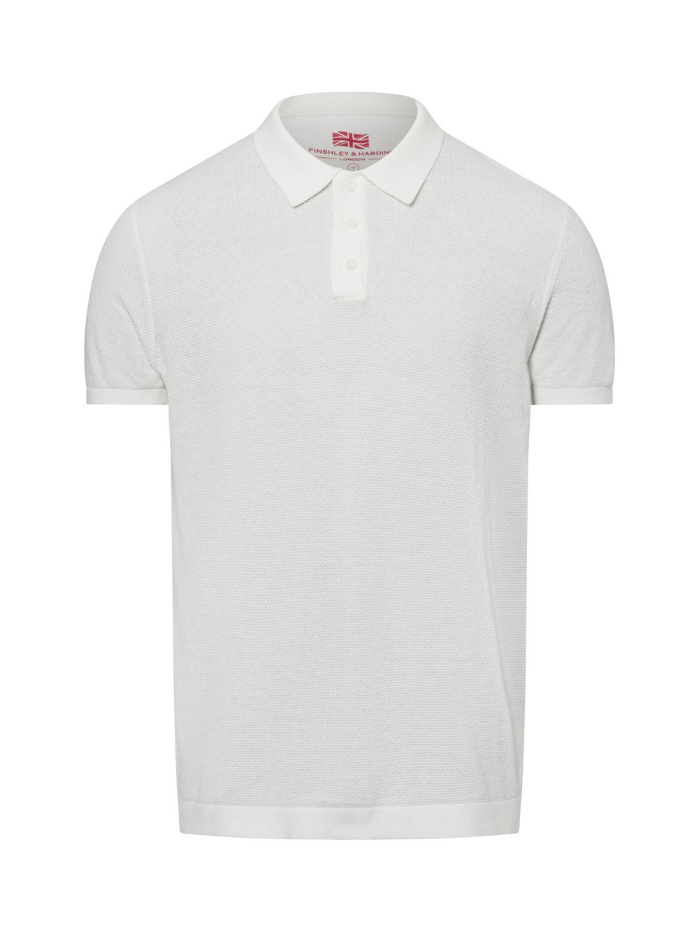 Finshley & Harding London Męska koszulka polo Mężczyźni Bawełna biały, M