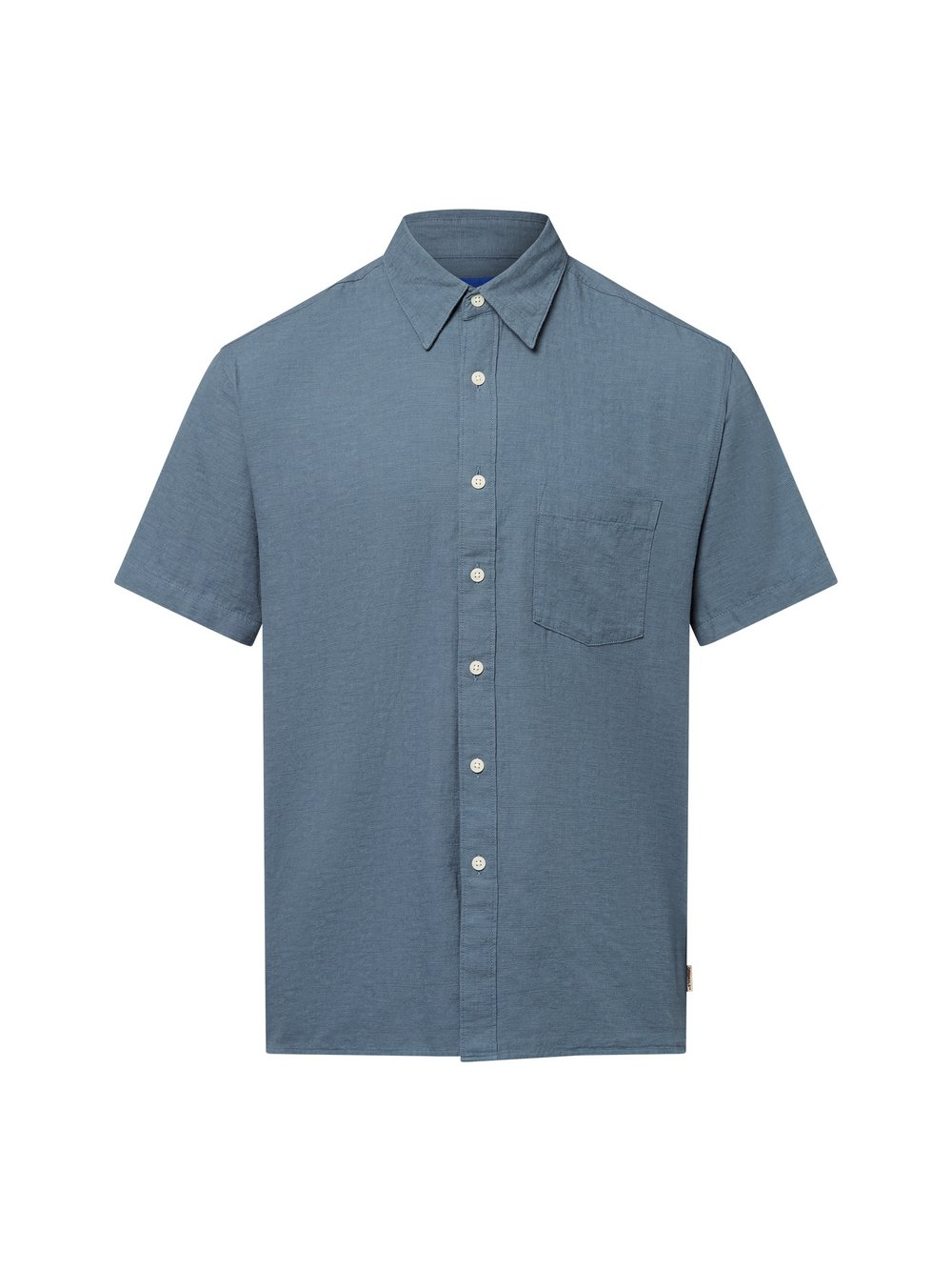 Jack & Jones Męska koszulka rekreacyjna z krótkim rękawem - Joralmeria Mężczyźni Regular Fit Bawełna niebieski, XXL