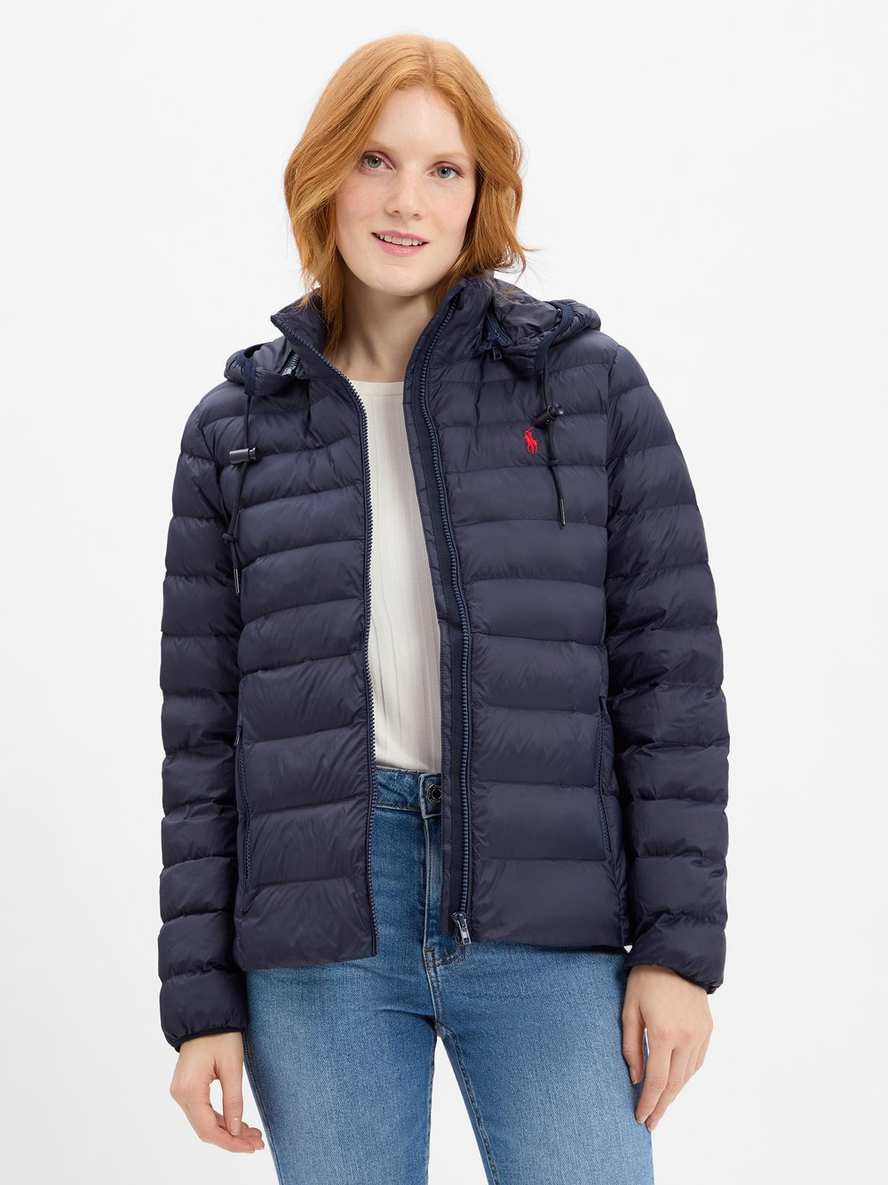 Polo Ralph Lauren Damska kurtka pikowana Kobiety Sztuczne włókno niebieski, XS