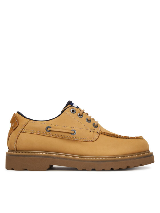 Tommy Jeans Półbuty Archive '01 Boat Shoe EM0EM01703 Żółty