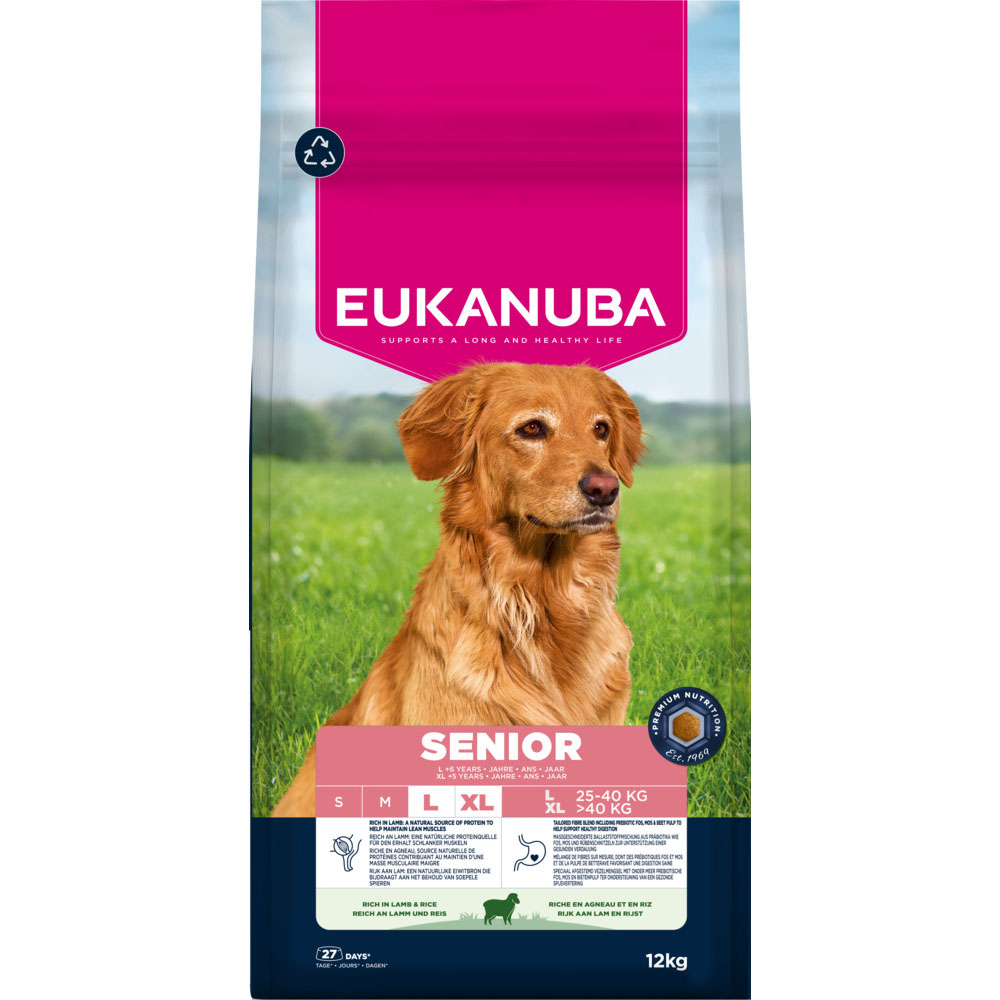 Eukanuba Premium Nutrition Senior Large & Giant Breed, jagnięcina i ryż - 12 kg
