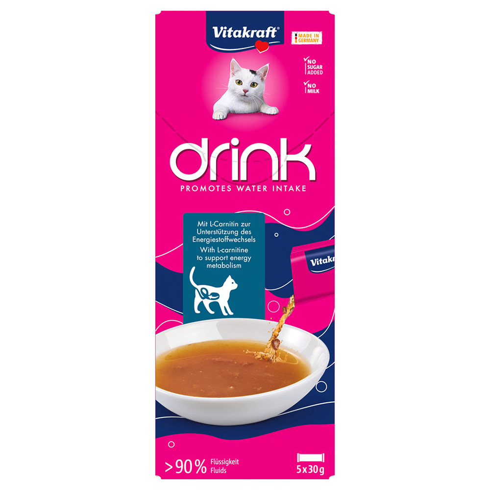 Vitakraft napój dla kota, z łososiem i L-karnityną - 45 x 30 g