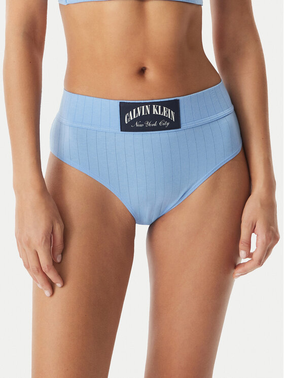 Calvin Klein Underwear Figi klasyczne z wysokim stanem LV00QF8713 Niebieski