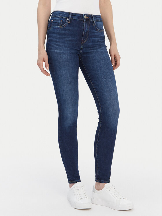 Tommy Hilfiger Jeansy WW0WW45010 Granatowy Slim Fit