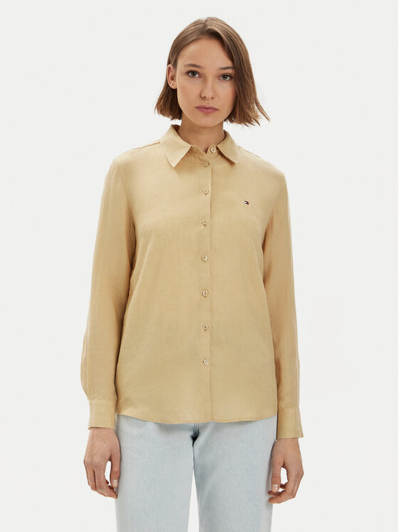 Tommy Hilfiger Koszula WW0WW42037 Beżowy Relaxed Fit