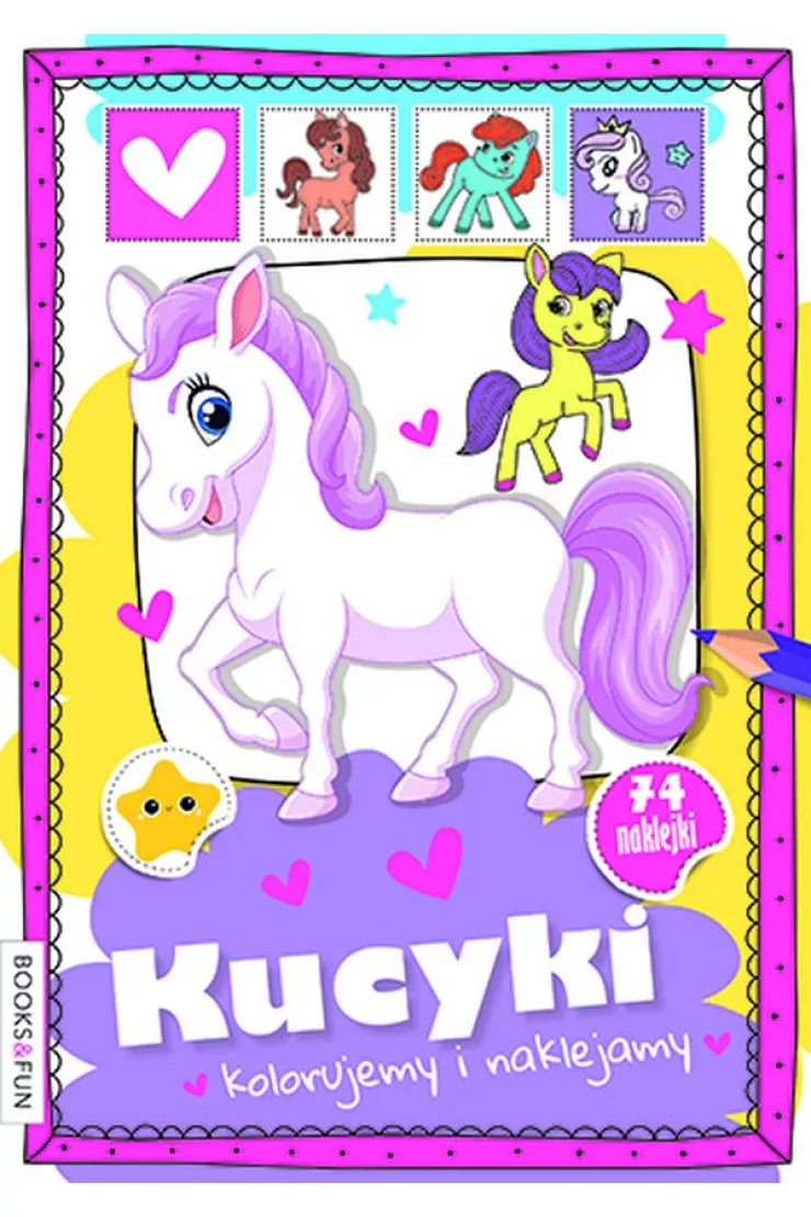 Kucyki. Kolorujemy i naklejamy