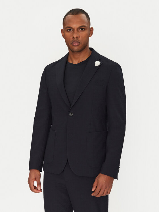 BOSS Marynarka C-Hanry-252 50540784 Granatowy Slim Fit