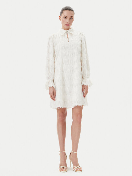 Bruuns Bazaar Sukienka koktajlowa Armade BBW4396 Biały Regular Fit