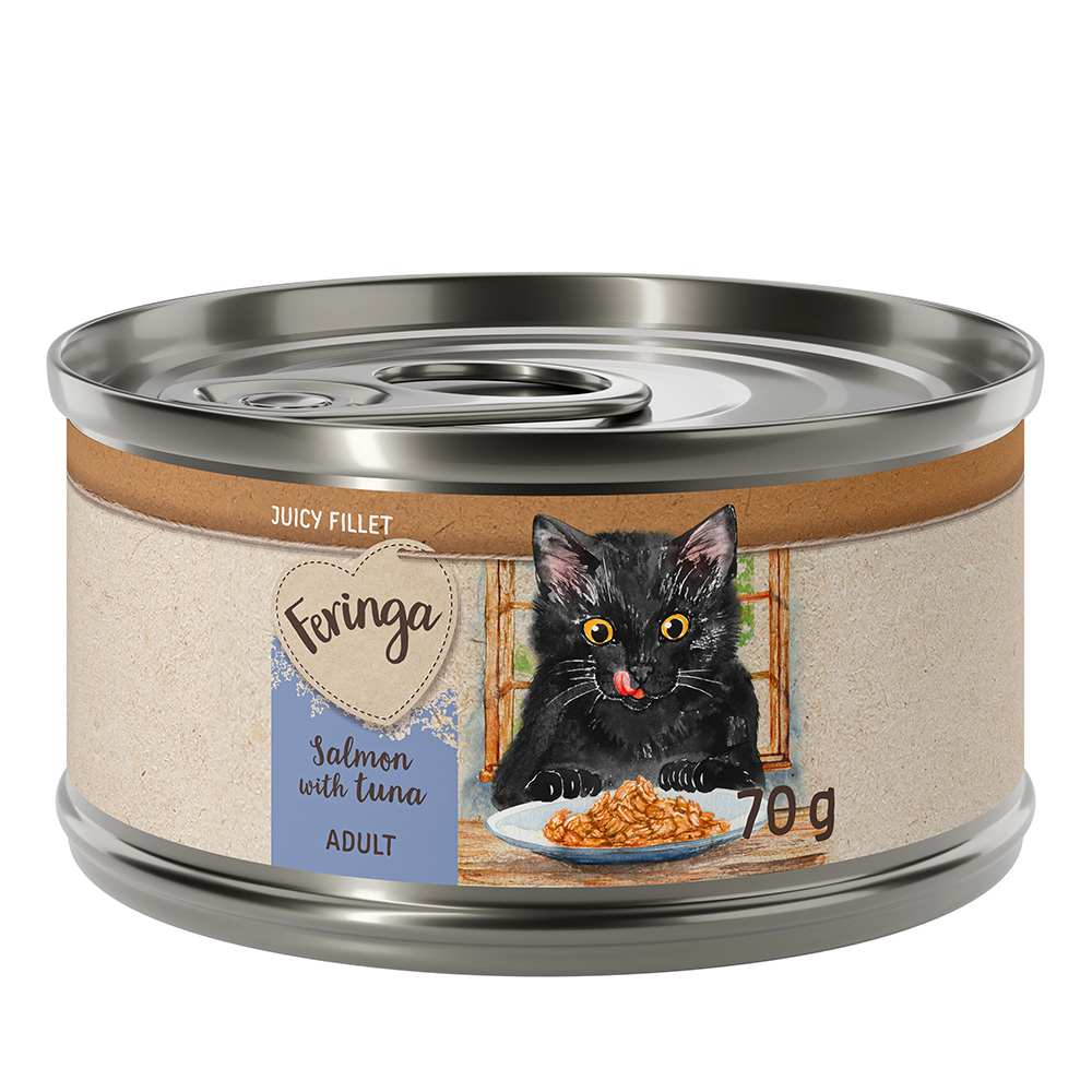 Korzystny pakiet Feringa Juicy Fillet, 24 x 70 g  - Łosoś z tuńczykiem, 24 x 70 g