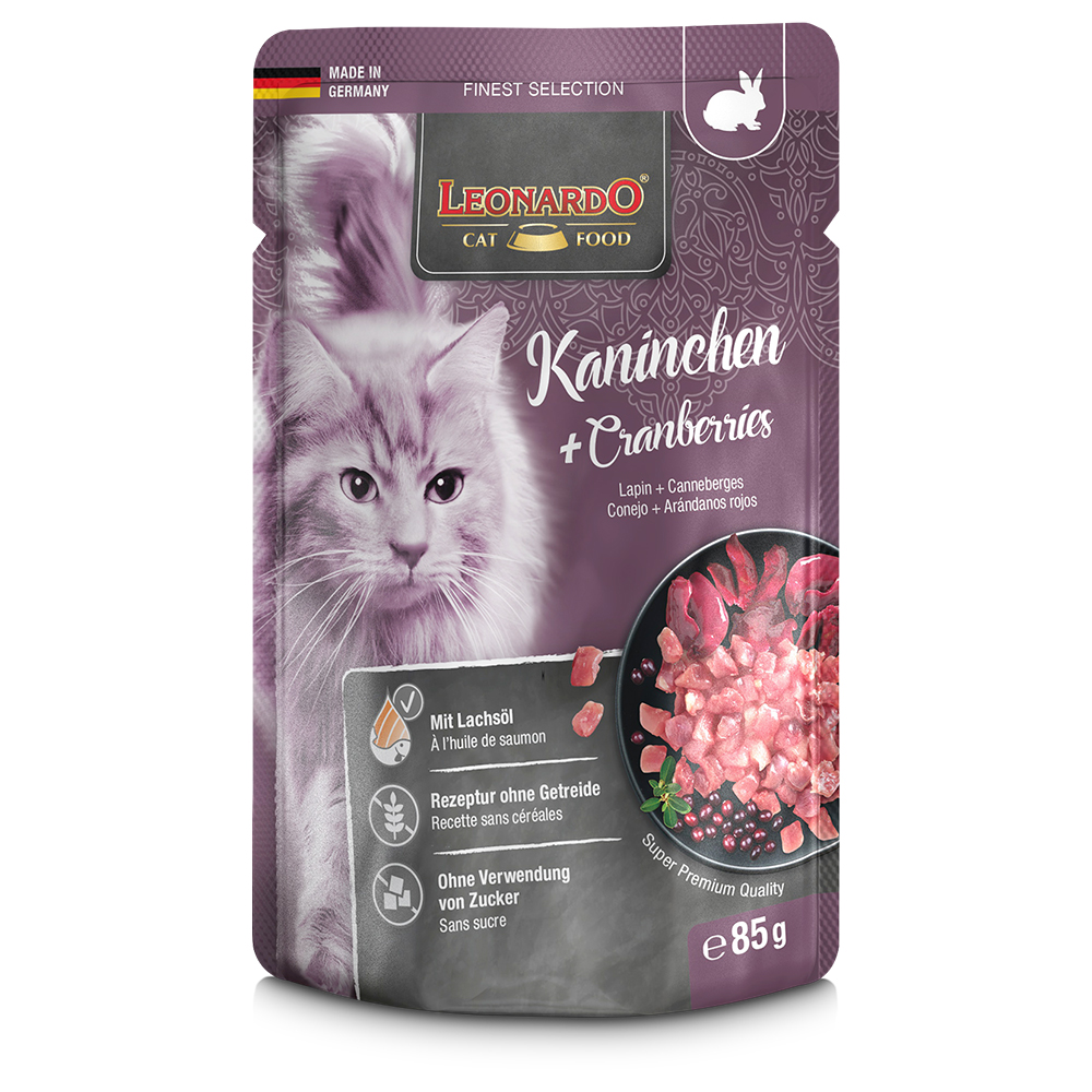 Megapakiet Leonardo Finest Selection, 32 x 85 g - Królik z żurawiną