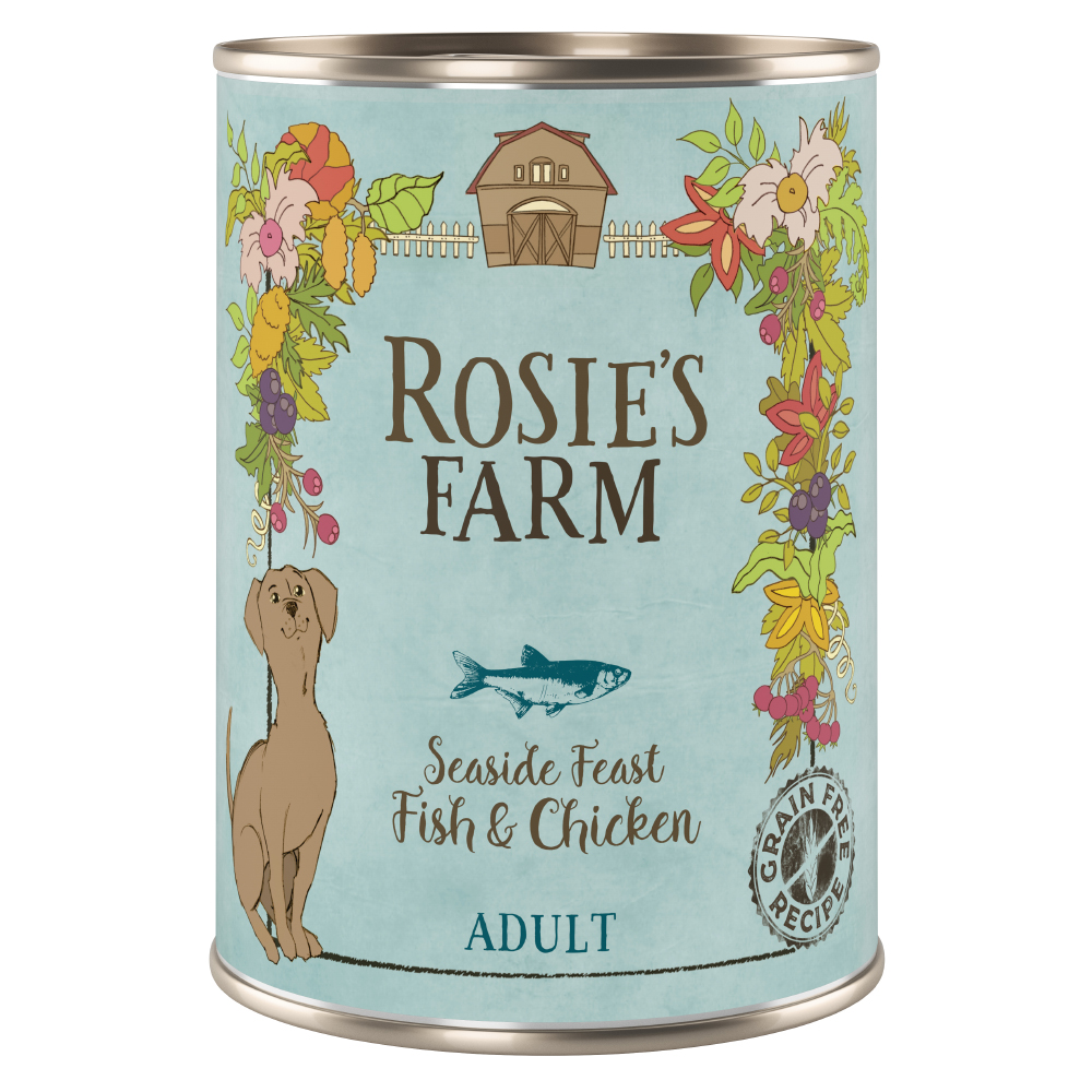 Pakiet Rosie's Farm Adult, 12 x 400 g  - Ryba i kurczak