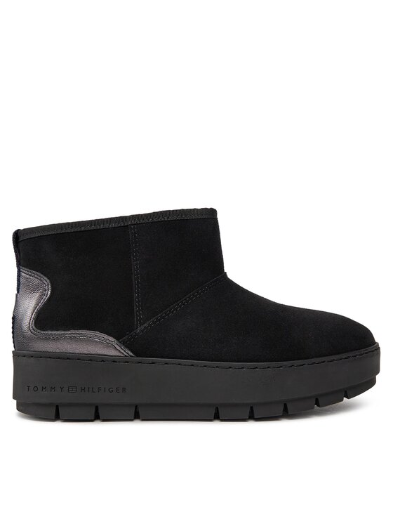 Tommy Hilfiger Śniegowce Metallic Suede Snowboot FW0FW07850 Czarny