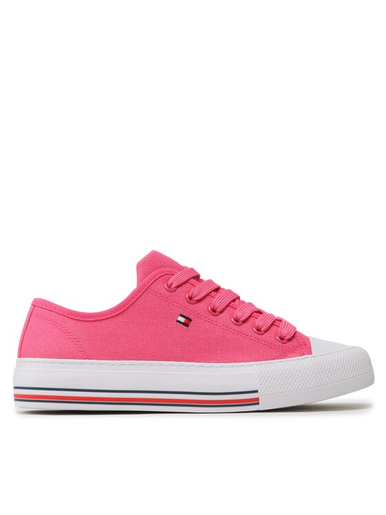 Tommy Hilfiger Trampki Low Cut Lace-Up T3A9-32677-0890313 S Różowy