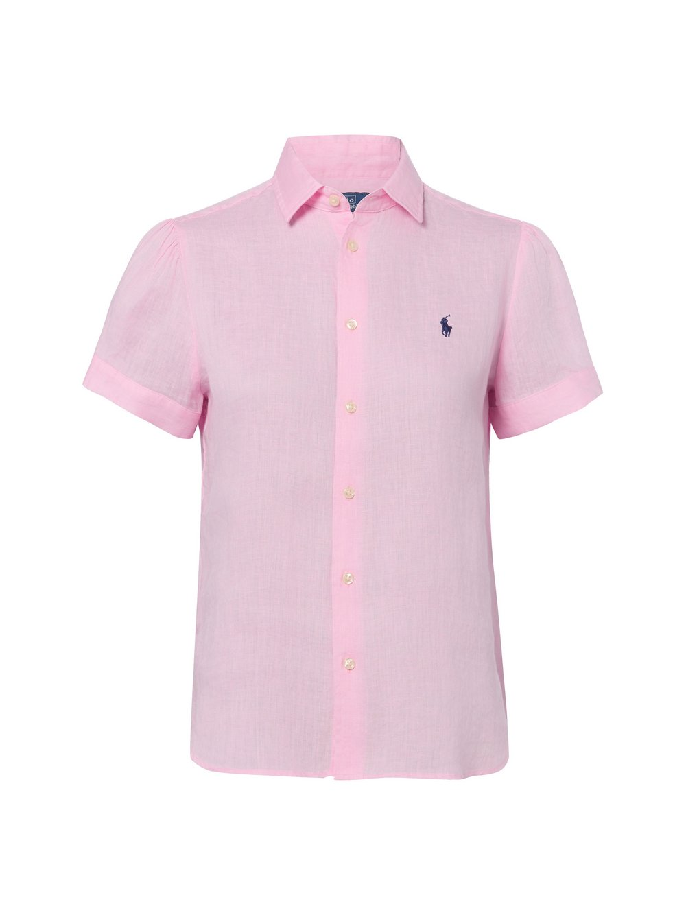 Polo Ralph Lauren Lniana bluzka damska z krótkim rękawem Kobiety len różowy, S