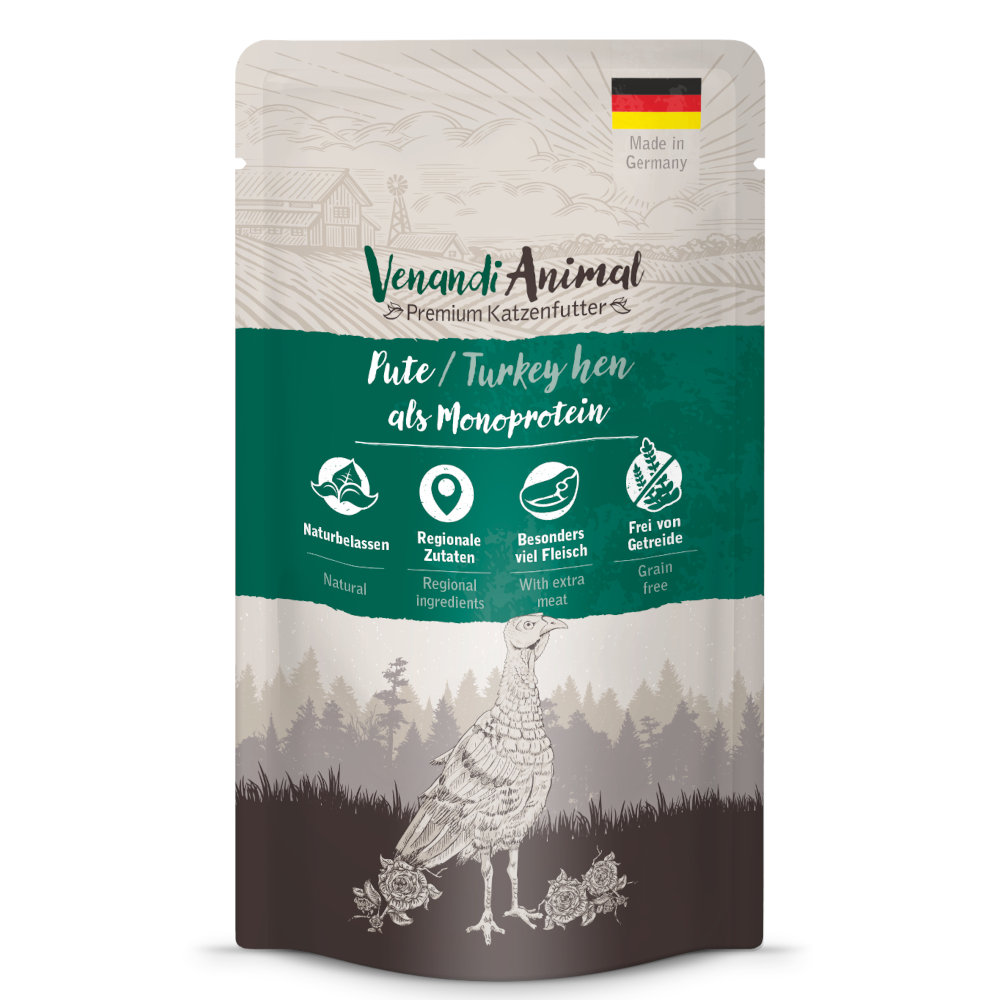 Korzystny pakiet Venandi Animal Monoprotein, 24 x 125 g - Indyk