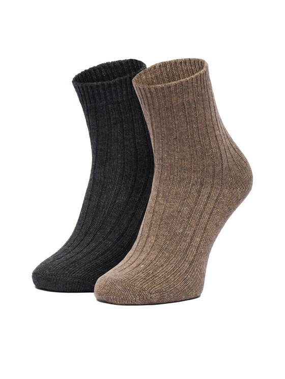 Nine West Skarpety długie CEO_LA_NW_12744_Z_AW25 (2-PACK) Brązowy