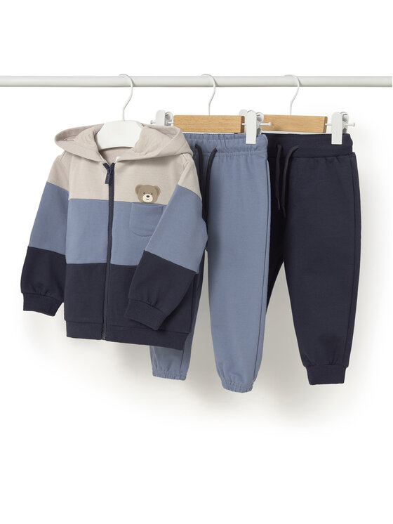 Mayoral Komplet 2 par spodni dresowych i bluza 918 Niebieski Regular Fit