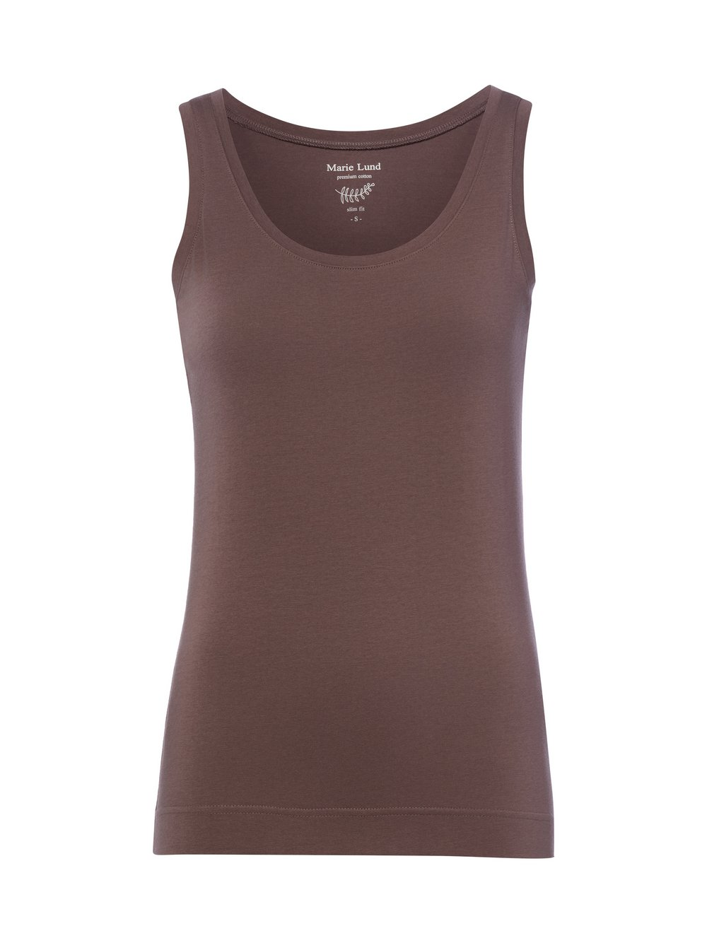 Marie Lund Top damski Kobiety Bawełna brązowy, XS