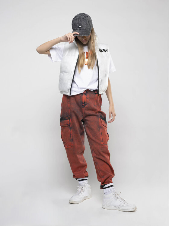 DKNY Jeansy D34B02 D Miedziany Regular Fit