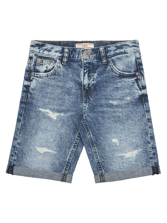 Guess Szorty jeansowe L5GD00 D41E0 Niebieski Regular Fit