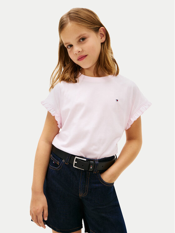 Tommy Hilfiger T-Shirt Essential KG0KG08970 Różowy jasny Relaxed Fit