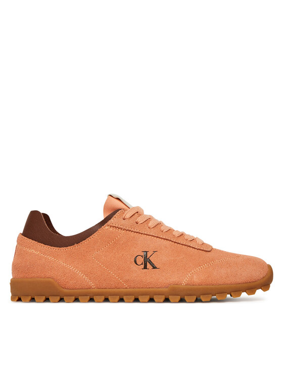 Calvin Klein Jeans Sneakersy Low Profile Runner Mg Sue YW0YW01898 Pomarańczowy