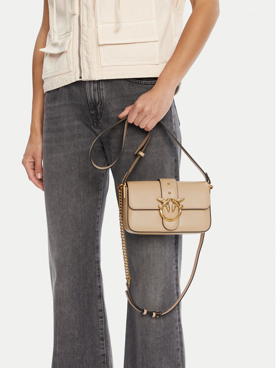 PINKO Torebka Love One Mini Slouchy Fl PE 25 PLTT 104340 A0QO Beżowy