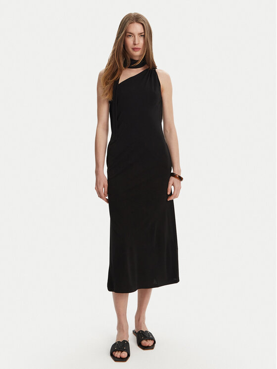 Max Mara Leisure Sukienka koktajlowa Verbena 2516621068 Czarny Regular Fit