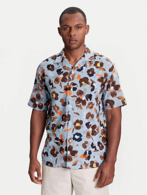 United Colors Of Benetton Koszula 5HPWUQ05B Niebieski Regular Fit
