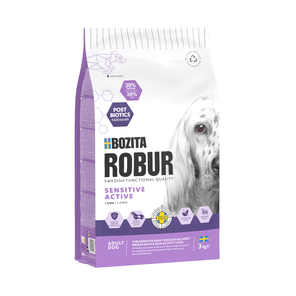 Bozita Robur Sensitive Grain Free Active, jagnięcina - 2 x 3 kg