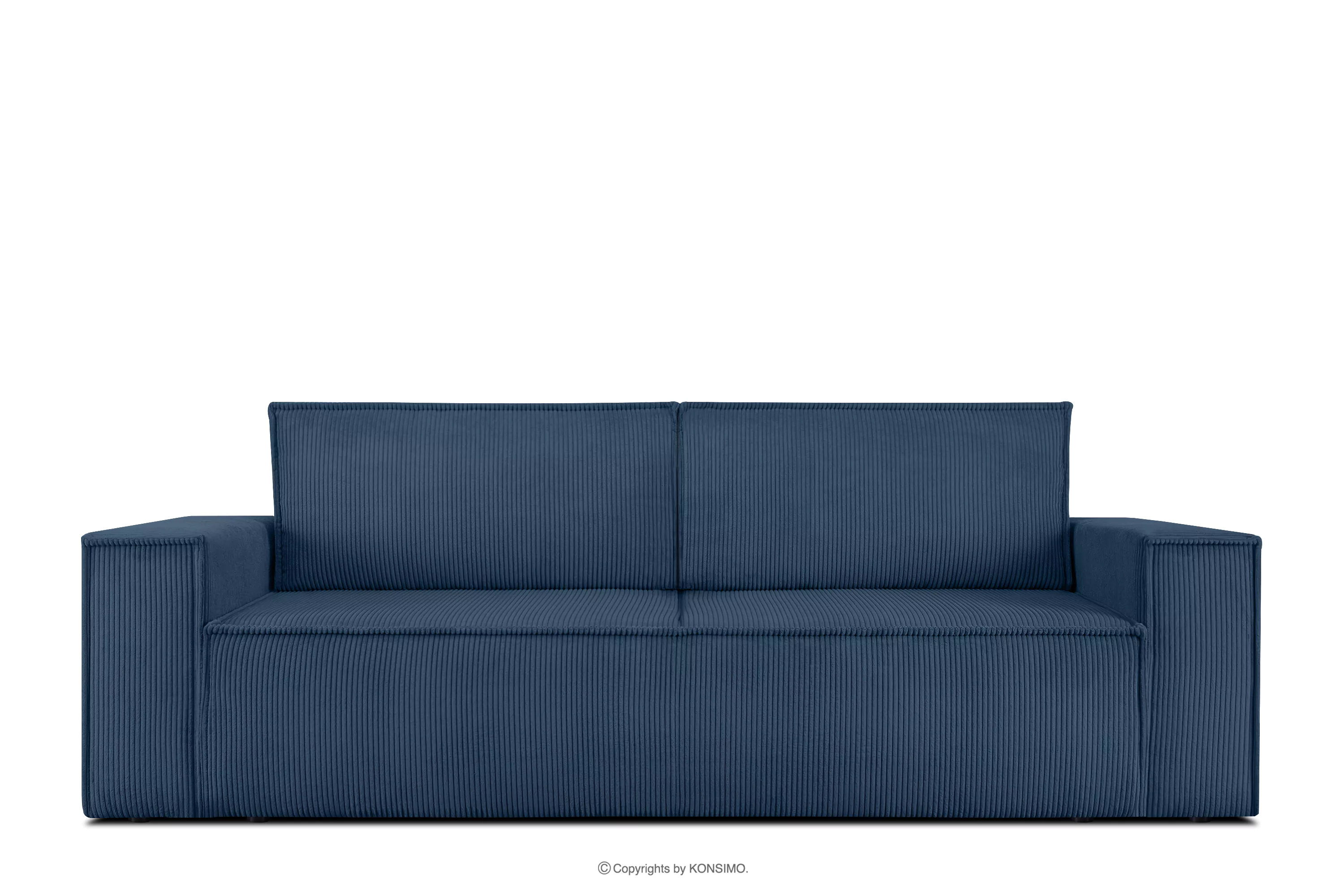 Sofa rozkładana 3 osobowa z pojemnikiem na pościel granatowy NAPI