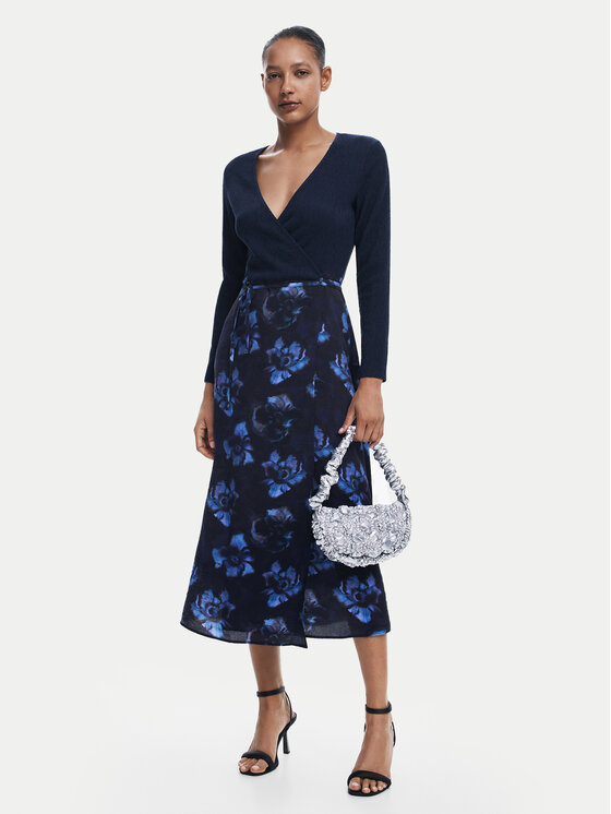 Desigual Sukienka codzienna Filadelfia 24WWVW37 Granatowy Regular Fit