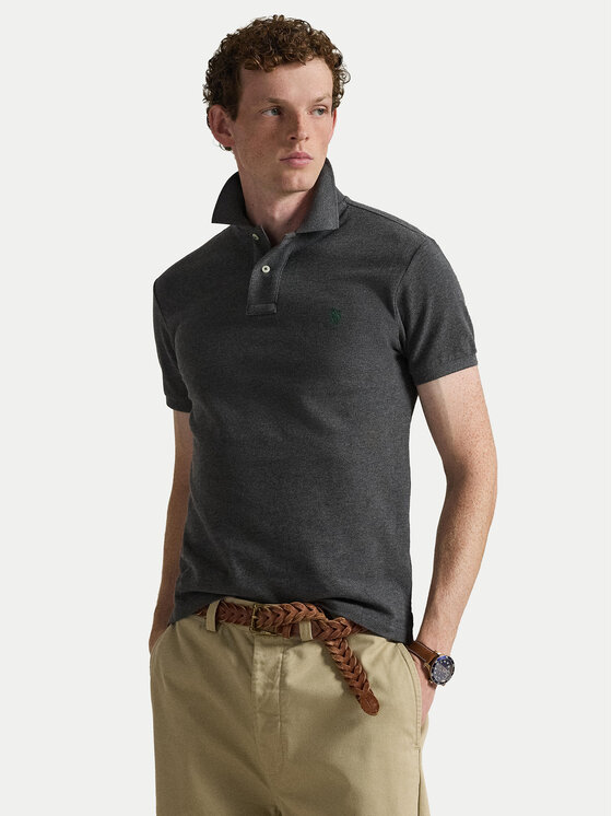 Polo Ralph Lauren Polo 710795080008 Szary Slim Fit