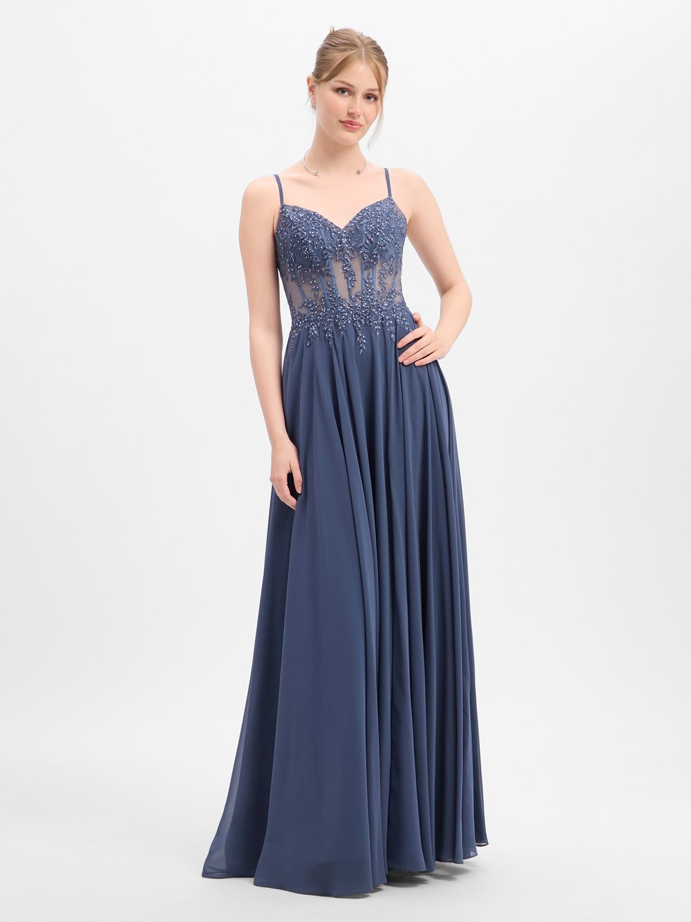 Luxuar Fashion Damska sukienka wieczorowa Kobiety niebieski, 32