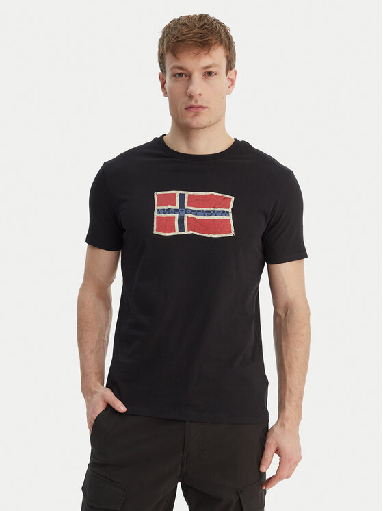 Napapijri T-Shirt S-Mahsa NP0A4FZB Czarny Regular Fit