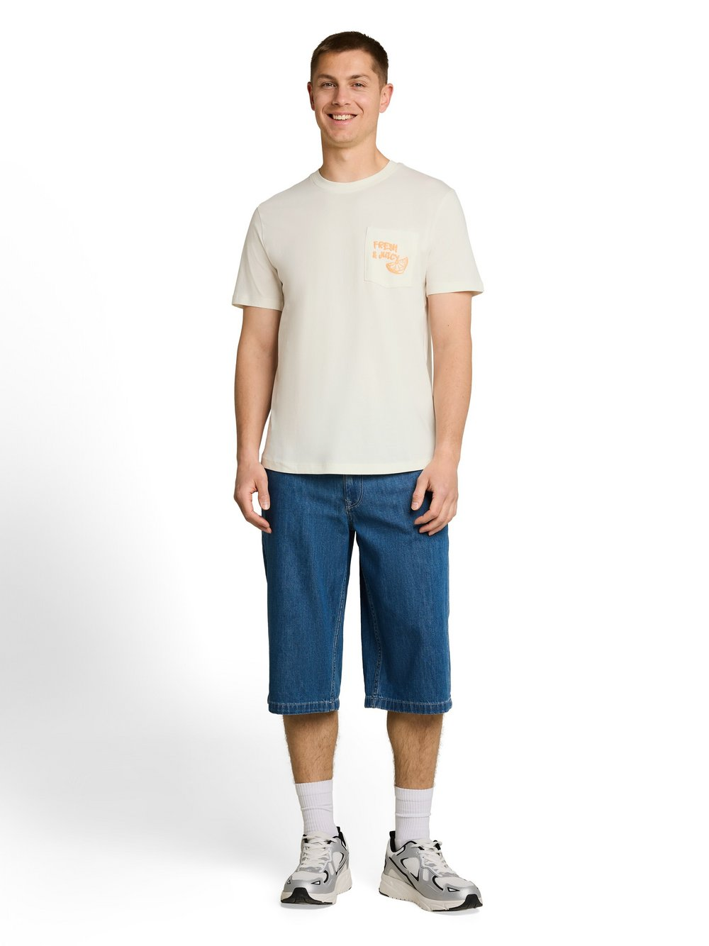 Tom Tailor Denim Koszulka męska Mężczyźni Bawełna (100%) biały, XXL