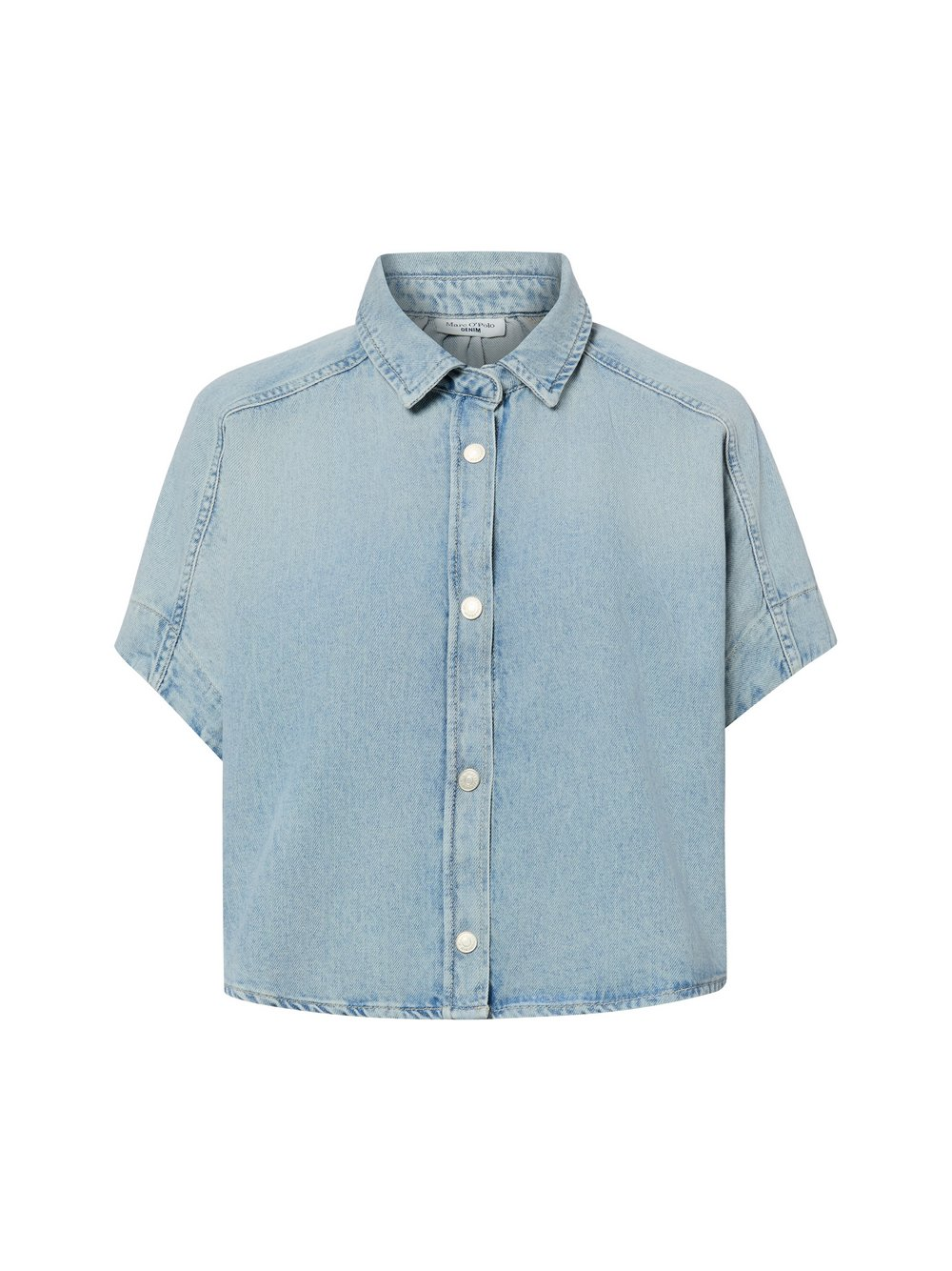 Marc O'Polo Denim Damska bluzka dżinsowa Kobiety Bawełna (100%) niebieski, L