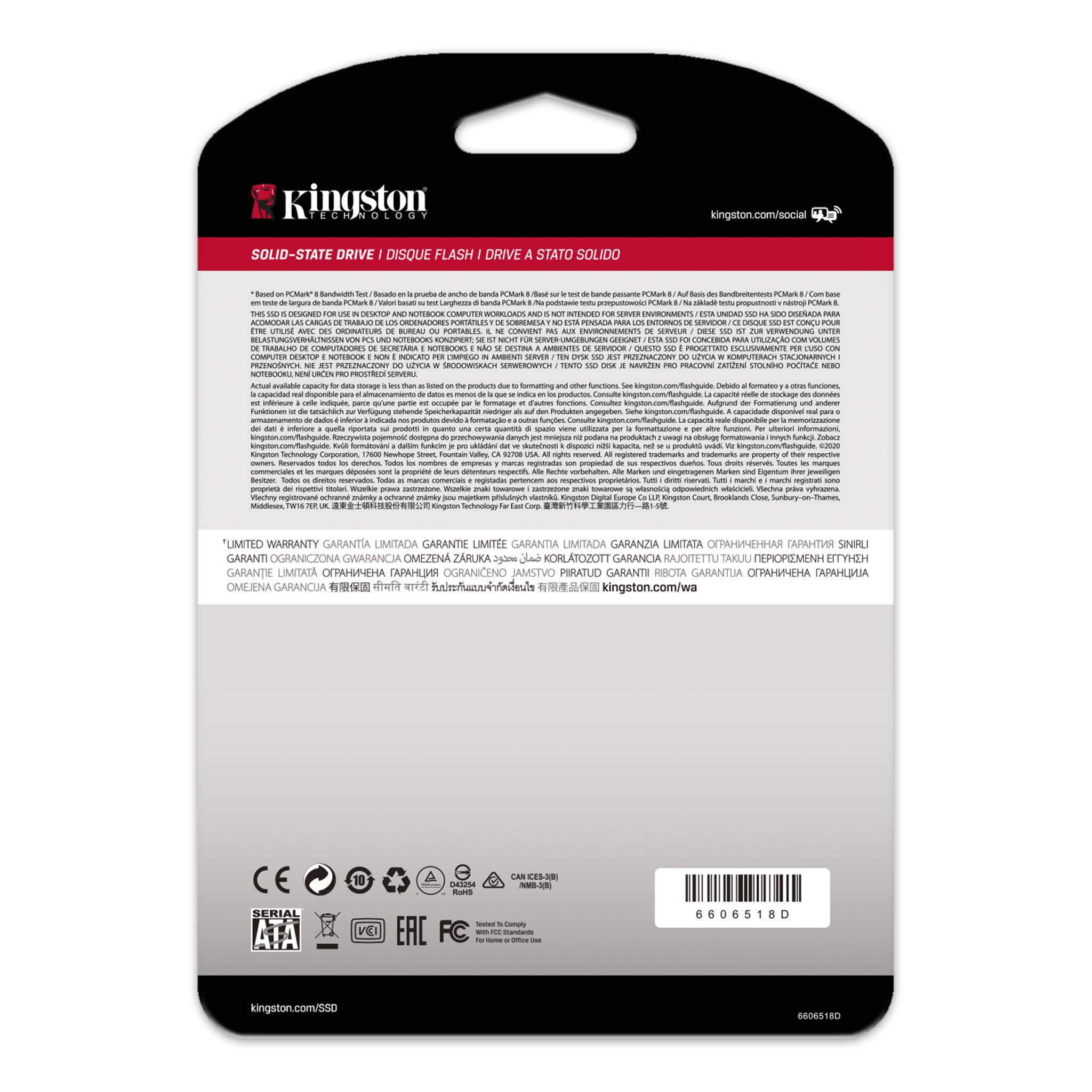 Kingston SSD A400 SERIES 960GB SATA3 2.5"