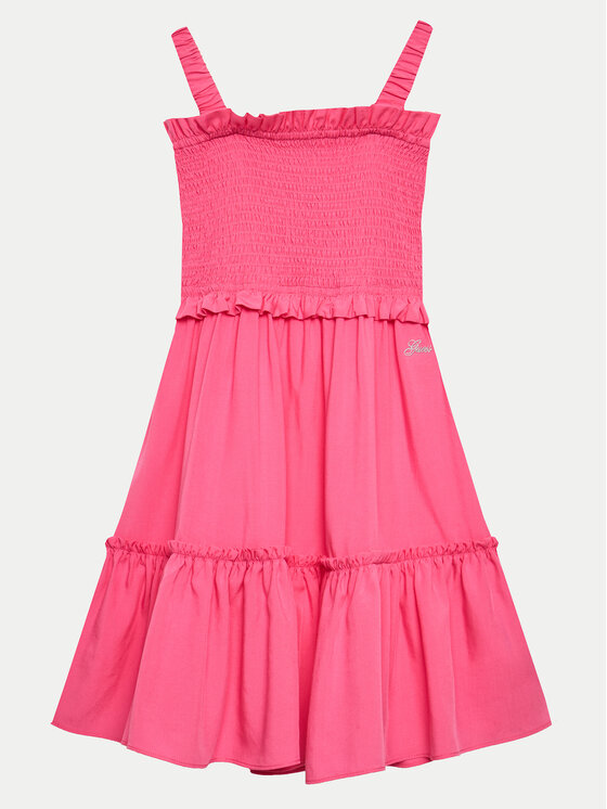 Guess Sukienka codzienna J4GK27 WG5S2 Różowy Regular Fit