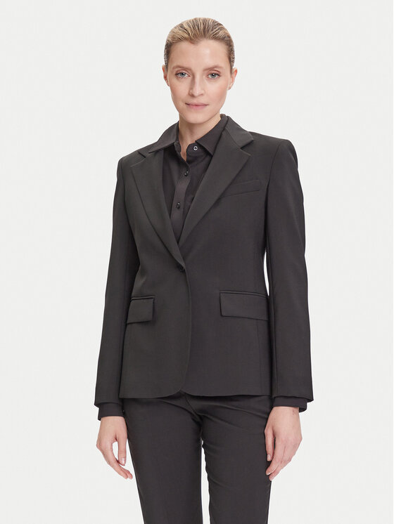 Weekend Max Mara Marynarka Lamine 2525046041 Czarny Regular Fit