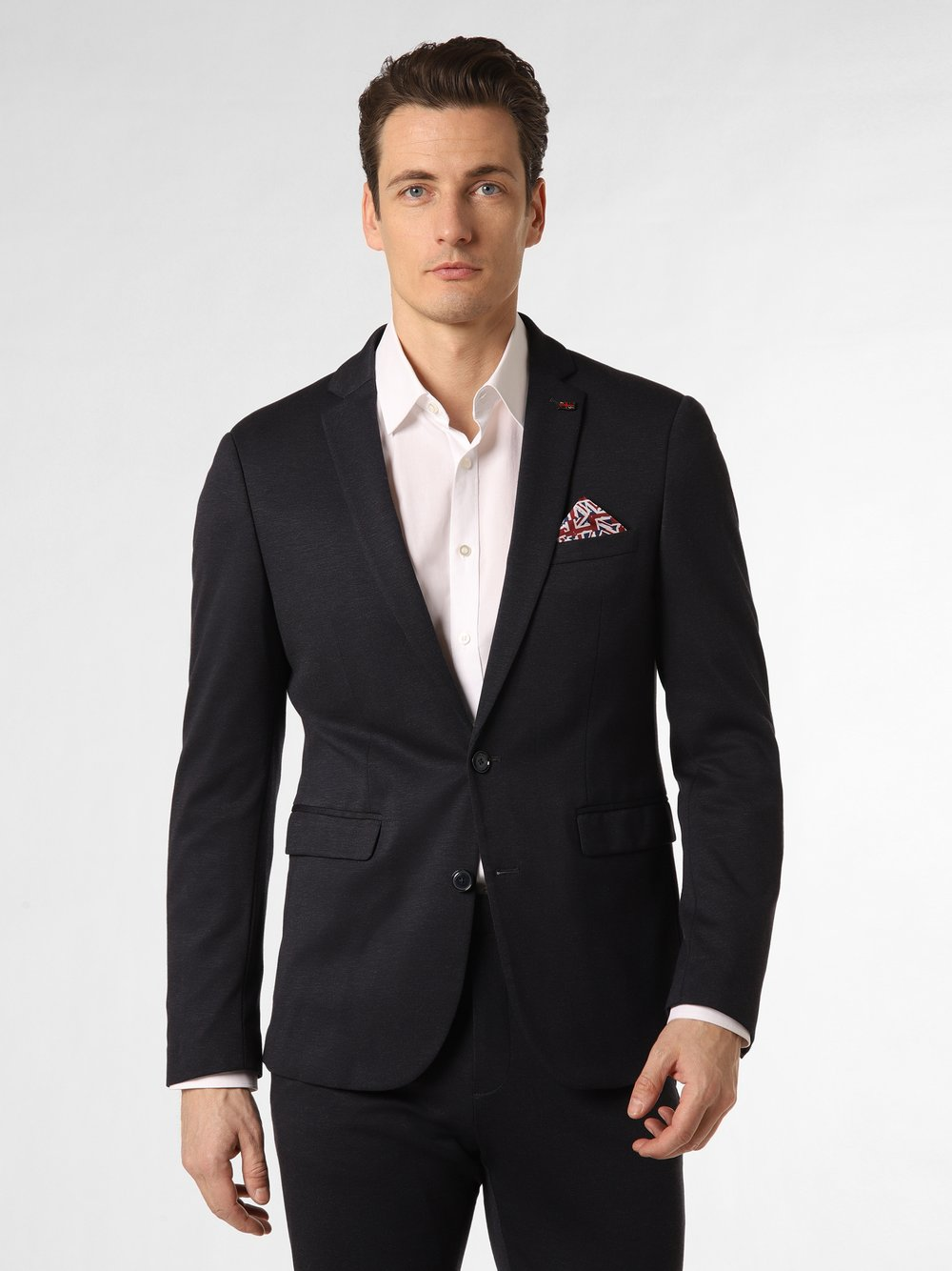 Finshley & Harding London Męska marynarka od garnituru modułowego Mężczyźni Slim Fit niebieski, 42